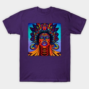 New World Gods (20) - Mesoamerican Inspired Psychedelic Art T-Shirt